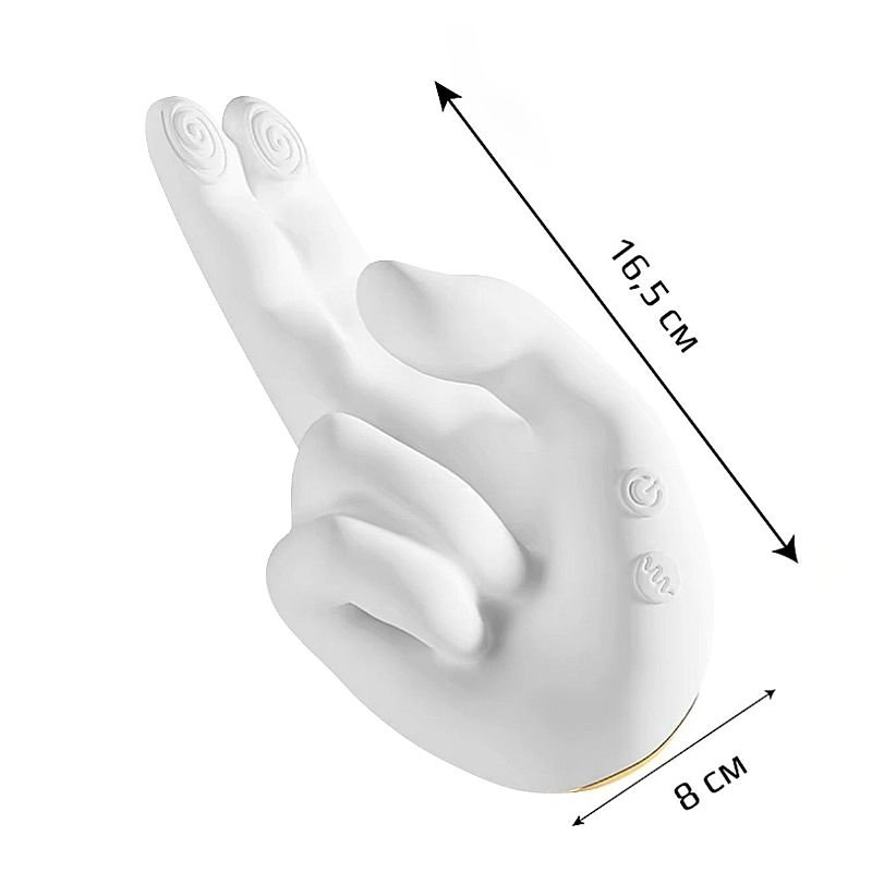 Vibrador de Ponto G Formato de Mão com Dedilhar / Vem Cá / com Aquecimento - Golden Right Hand - 16.6 x 6.4