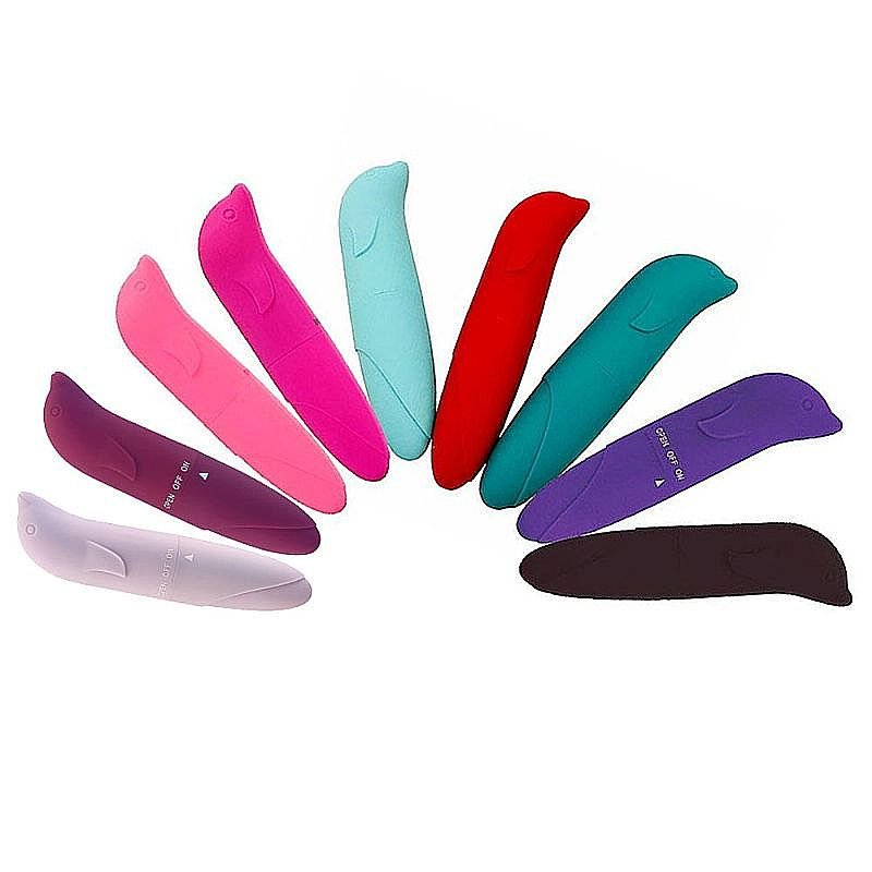Vibrador de Ponto G - Golfinho Aveludado - Azul