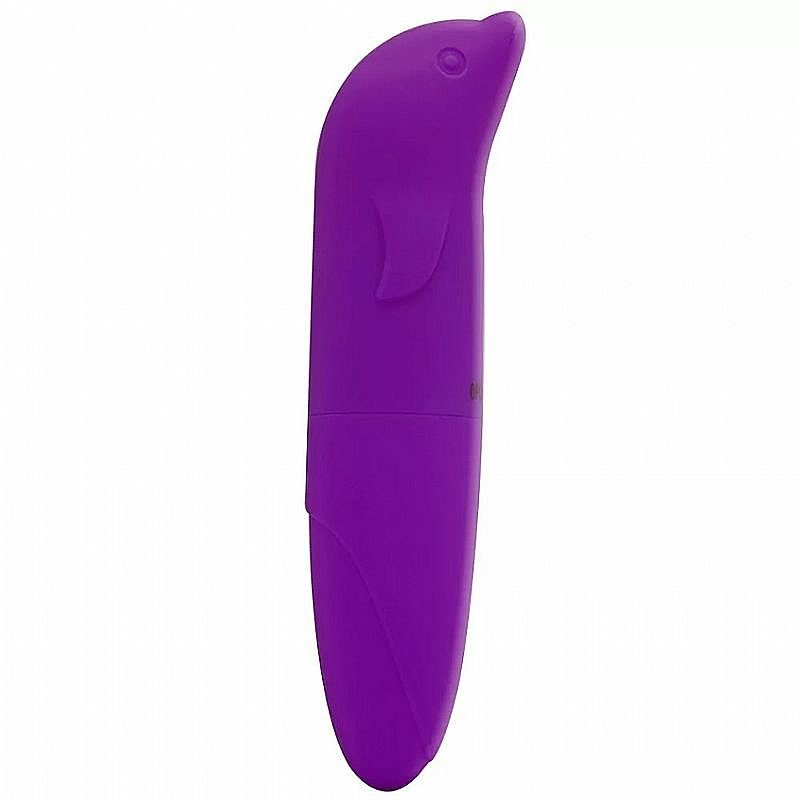 Vibrador de Ponto G - Golfinho Aveludado - Azul
