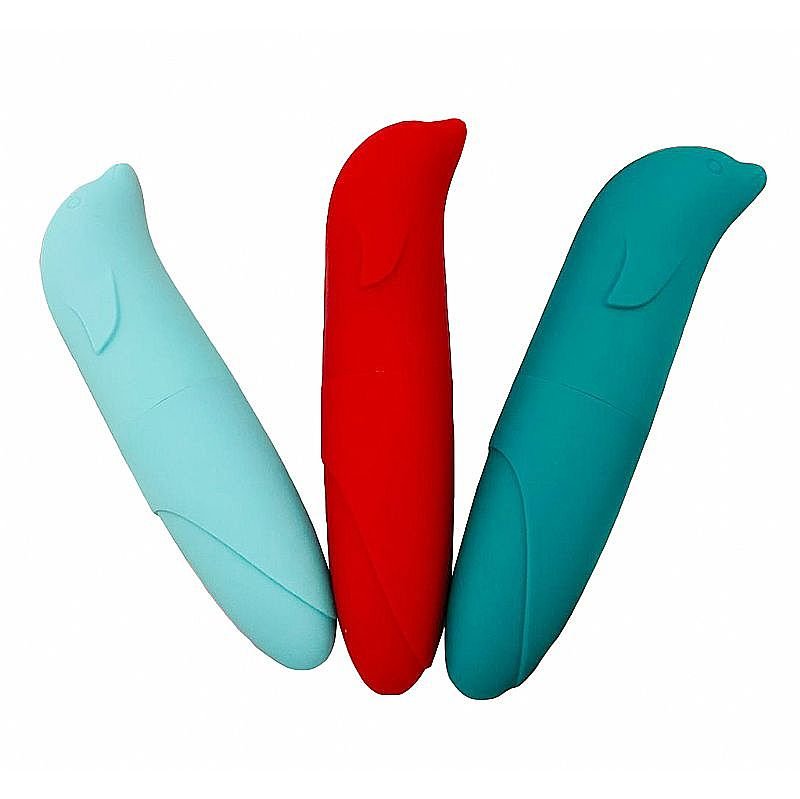 Vibrador de Ponto G - Golfinho Aveludado - Lilás