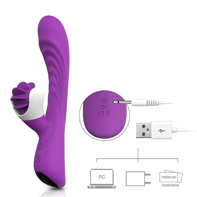 Vibrador de Ponto-G Recarregável - Nymph - S-Hande - Roxo