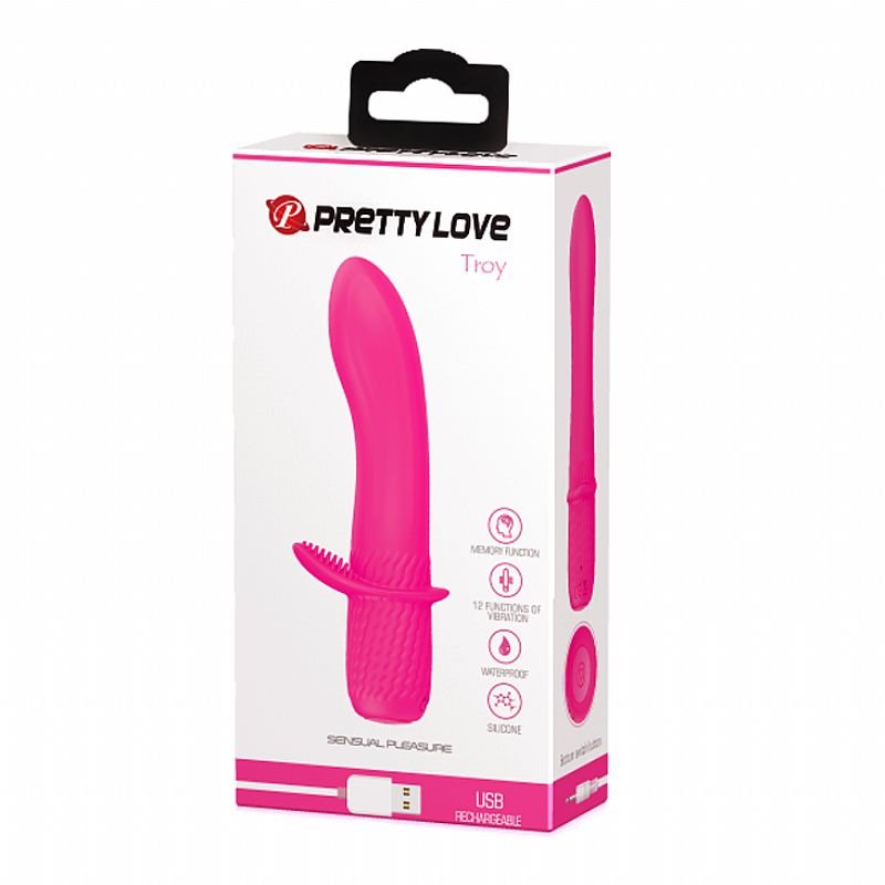 Vibrador de Ponto G - Recarregável - Troy - Pretty Love - Pink