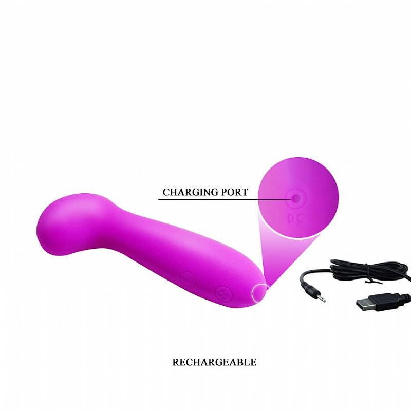 Vibrador de Ponto G - Silicone Recarregável - Hiram - 30 níveis de vibração - Pretty Love