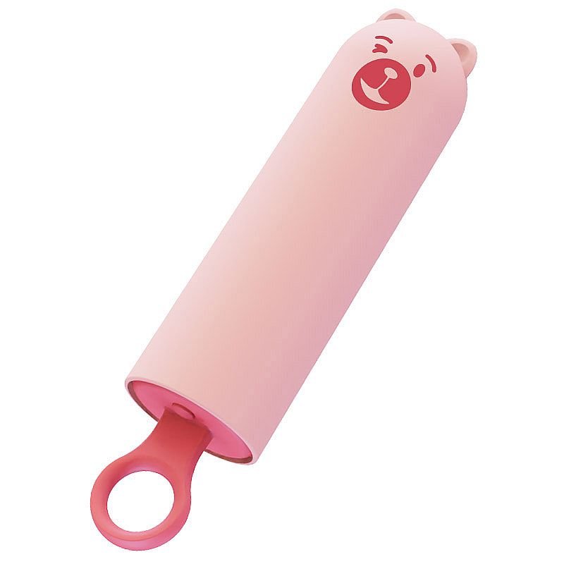 Vibrador de ponto G - Teddy - Kistoy - Marrom - Pênis Rosa