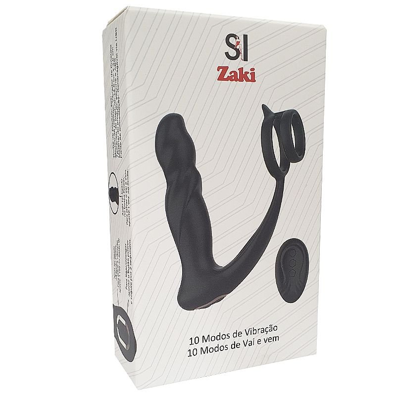 Vibrador de Próstata com Anel Duplo Peniano - Zaki