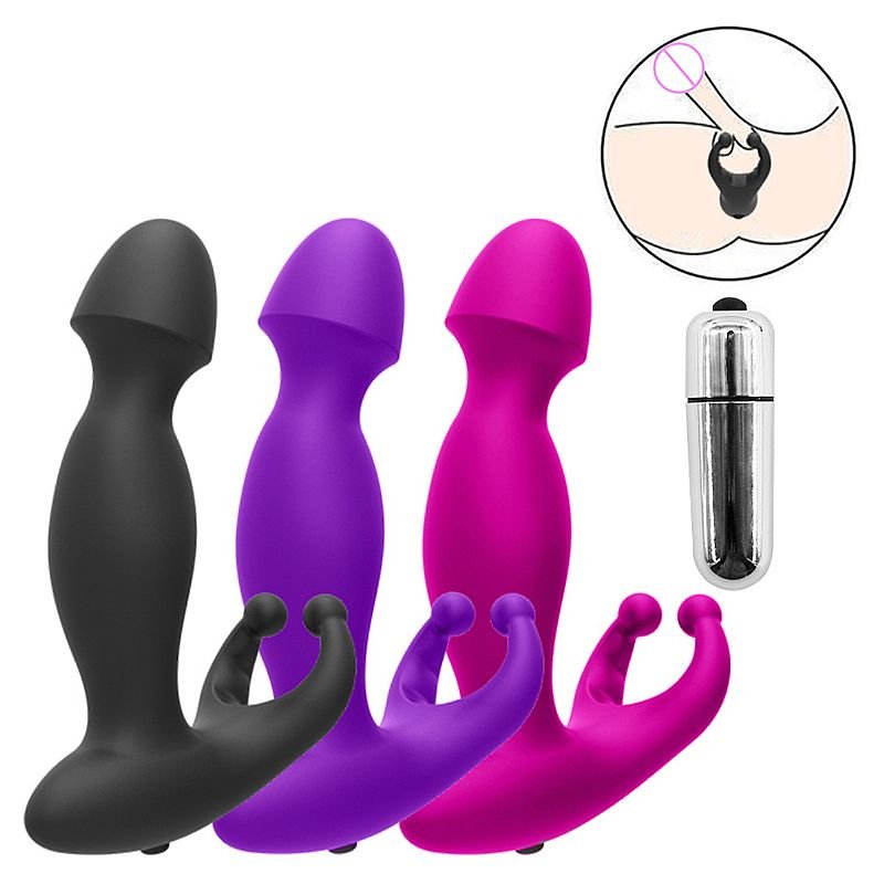 Vibrador de Próstata com Anel e Bullet de 1 Vibração - 13,8x3,0