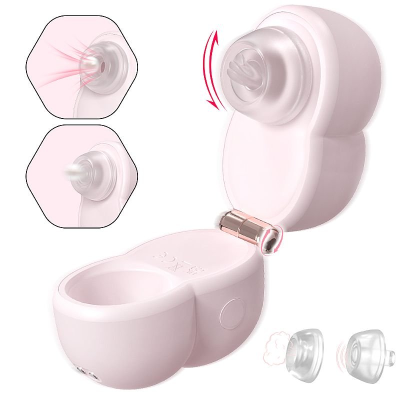 Vibrador de Pulsação com Case e 3 Acessórios Para Estimulação - S-Hande
