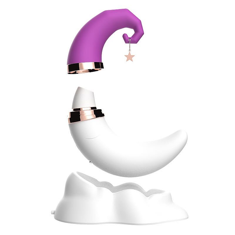 Vibrador de Pulsação com Ponto G - Lua - Azul