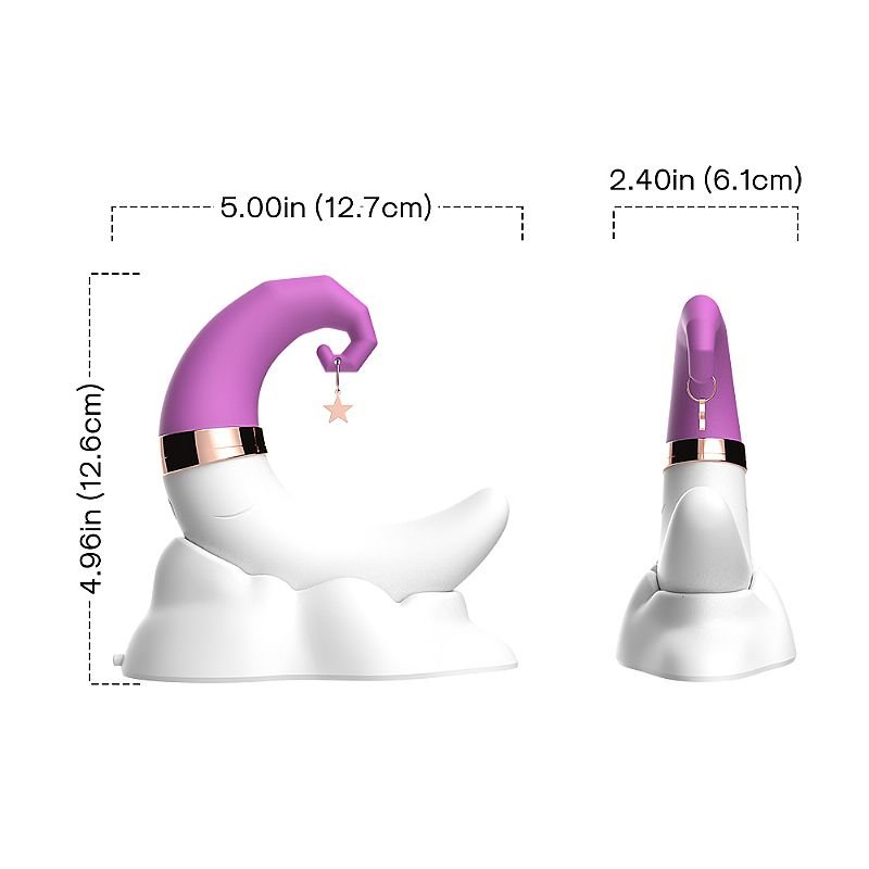 Vibrador de Pulsação com Ponto G - Lua - Azul