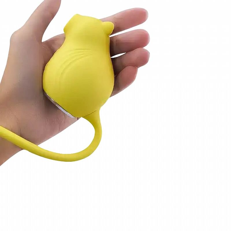 Vibrador de Pulsação - Formato de Rato - Amarelo