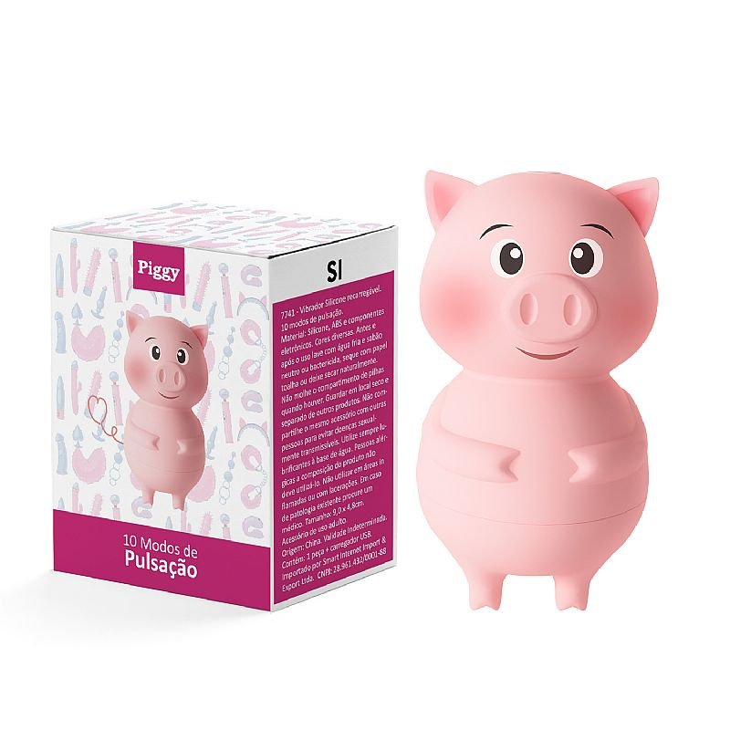 Vibrador de Pulsação - Porquinho - Recarregável - Rabicó / Piggy