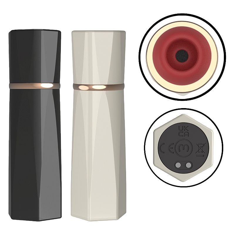 Vibrador de Pulsação - Recarregável - Batom - Preto