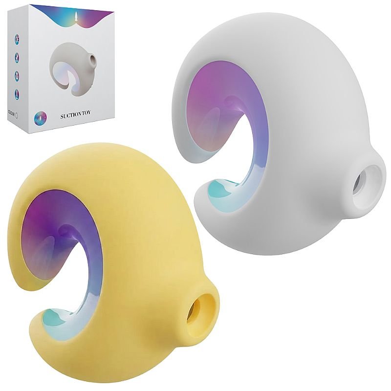 Vibrador de Pulsação Recarregável com Led colorido - Amarelo