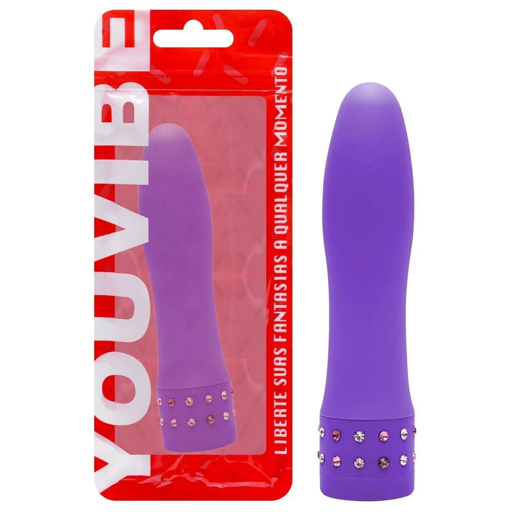 Vibrador Diamond Toque Aveludado 10 X 2,2cm Vipmix