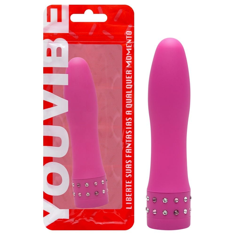 Vibrador Diamond Toque Aveludado 10 X 2,2cm Vipmix