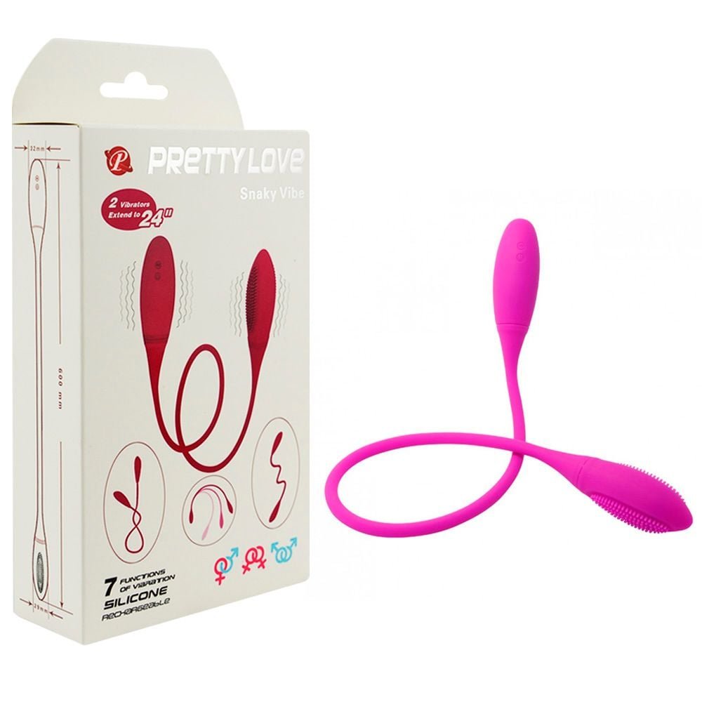 Vibrador Duplo Flexível 7 Vibrações Snaky Vibe Pretty Love Vipmix