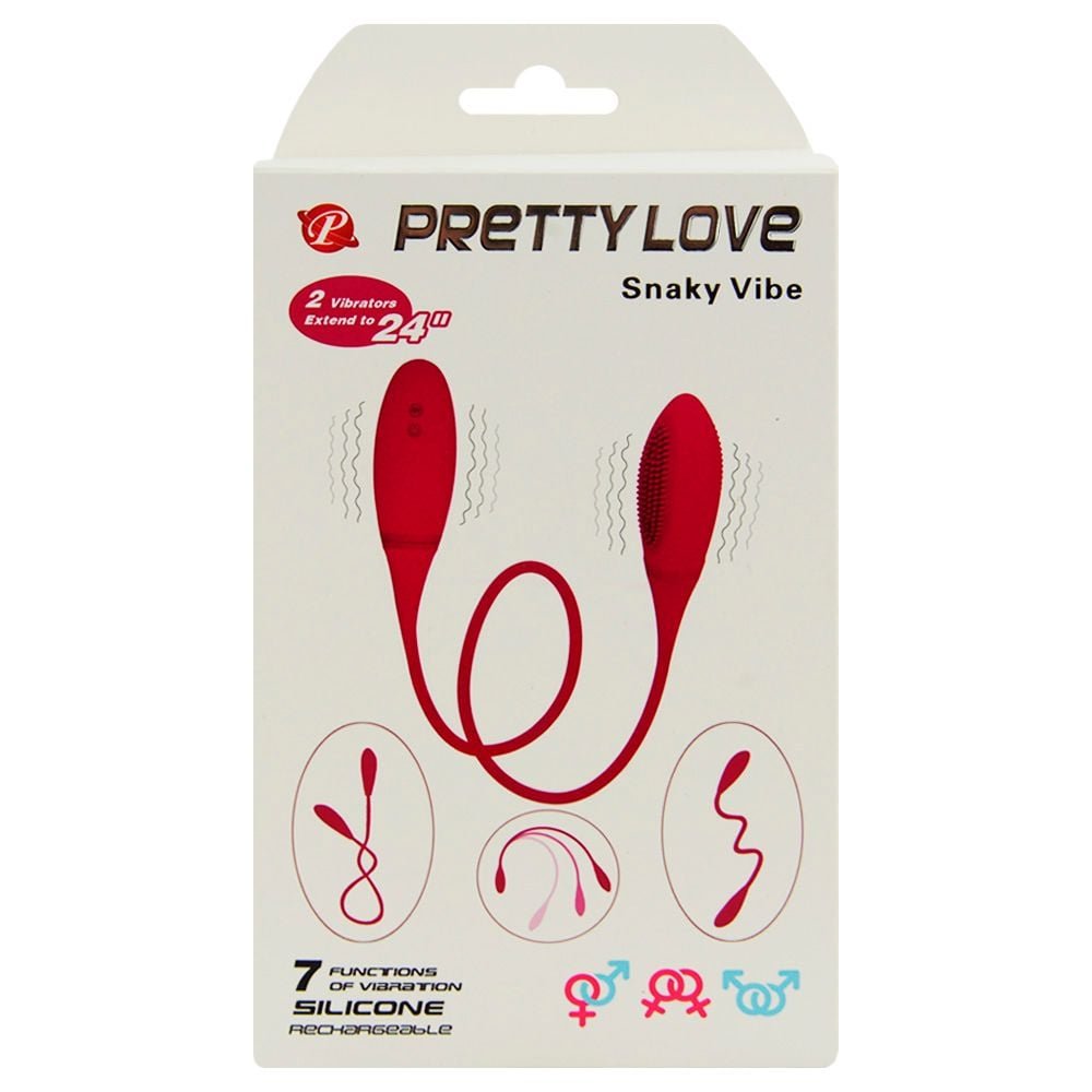 Vibrador Duplo Flexível 7 Vibrações Snaky Vibe Pretty Love Vipmix