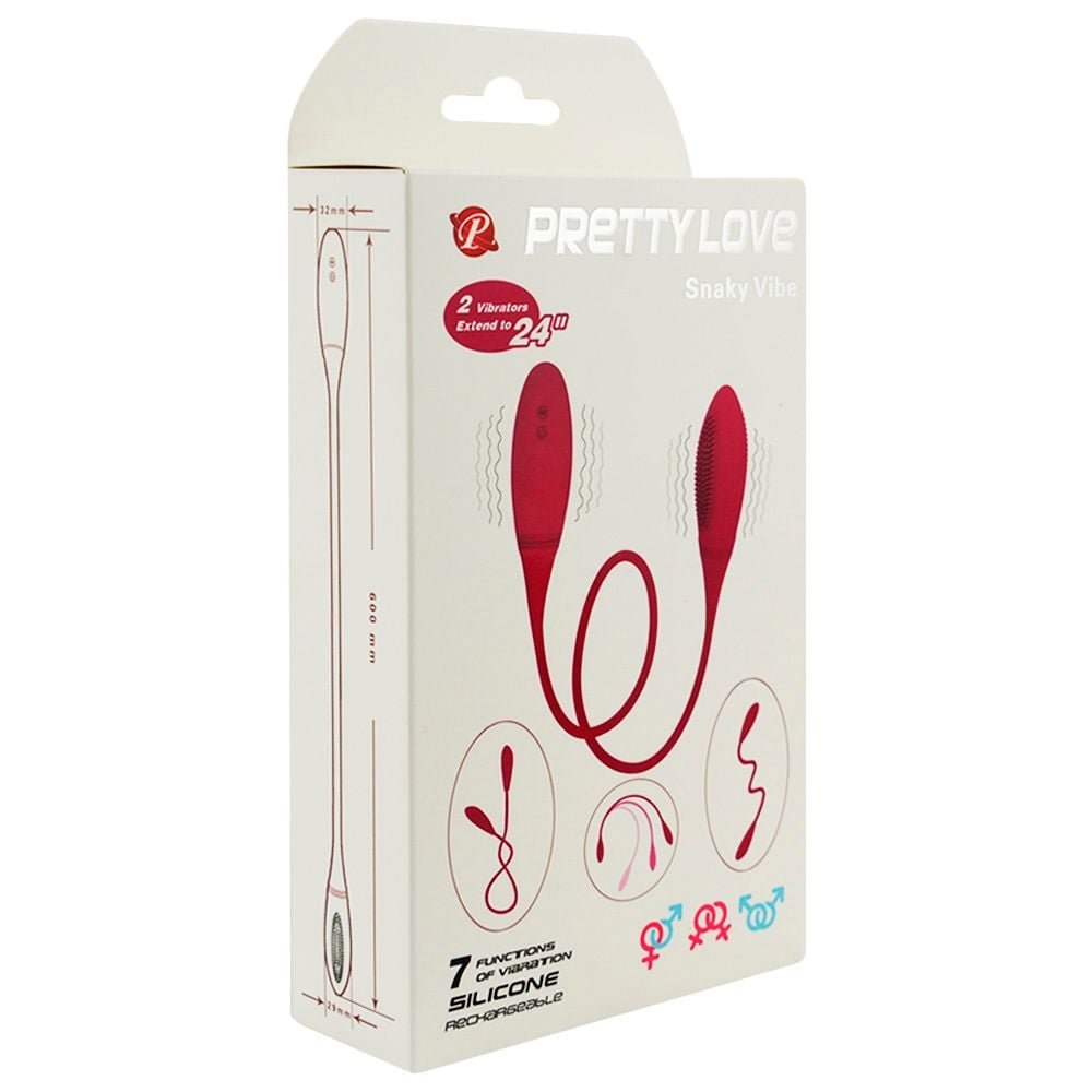Vibrador Duplo Flexível 7 Vibrações Snaky Vibe Pretty Love Vipmix