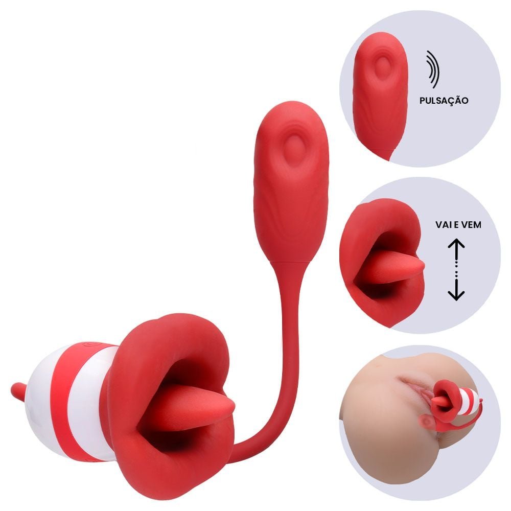 Vibrador Duplo Língua Bullet Aliyah Pretty Love Vipmix