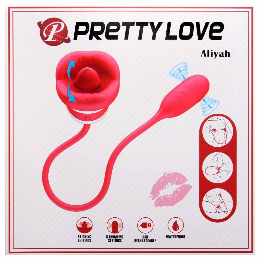 Vibrador Duplo Língua Bullet Aliyah Pretty Love Vipmix