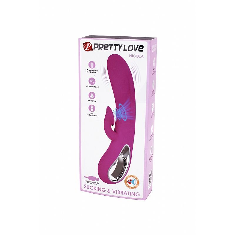 Vibrador Duplo Motor com Sucção do Clitóris - Nicola - Pretty Love