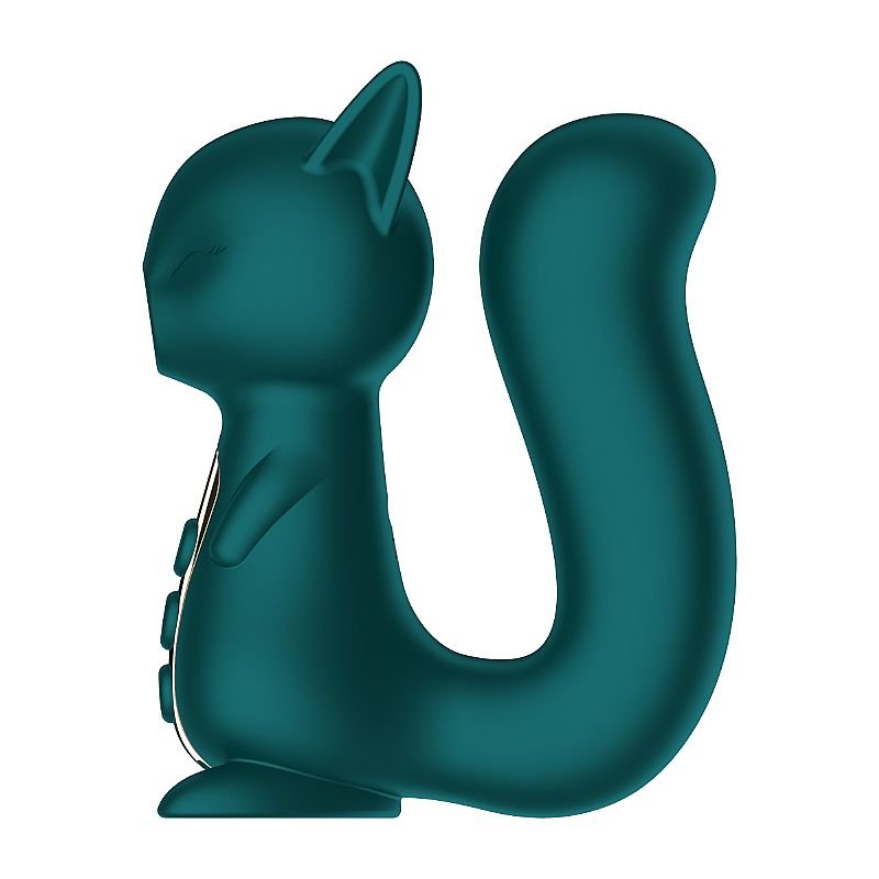 Vibrador em Silicone com pulsação - Formato Esquilo - Flame - Rosa