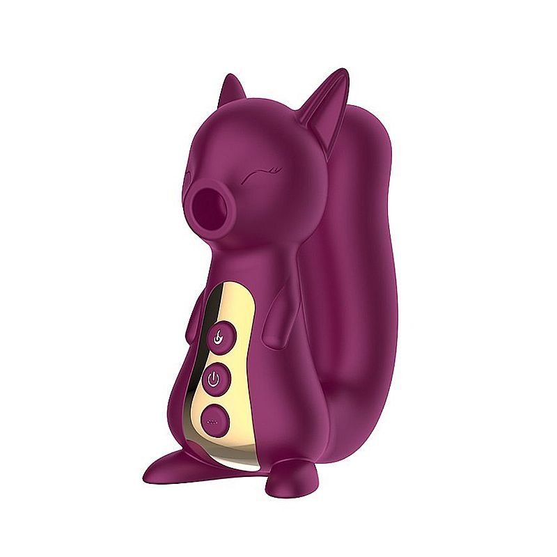 Vibrador em Silicone com pulsação - Formato Esquilo - Flame - Verde