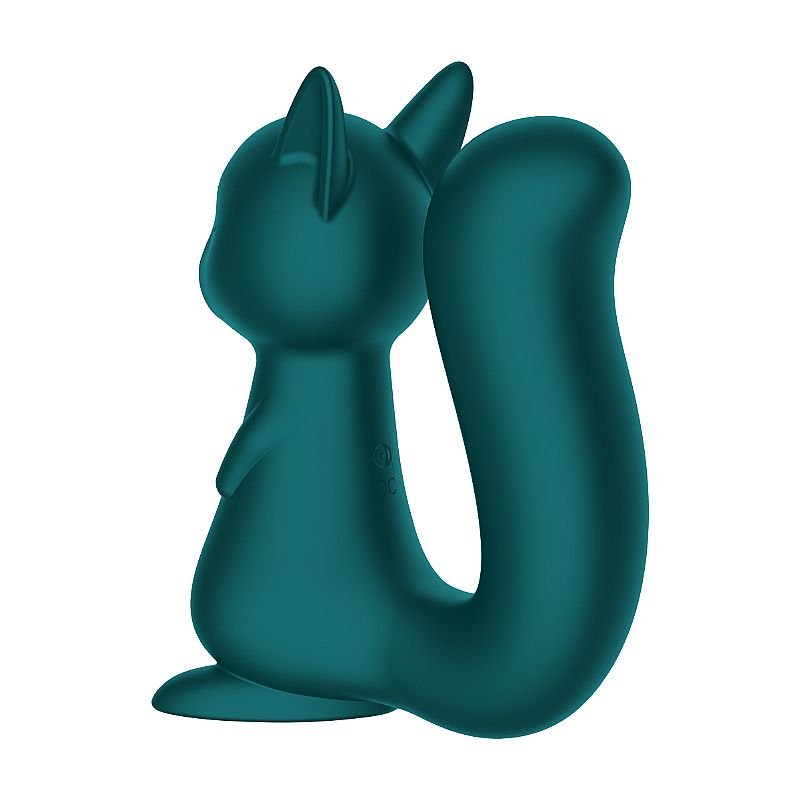 Vibrador em Silicone com pulsação - Formato Esquilo - Flame - Verde