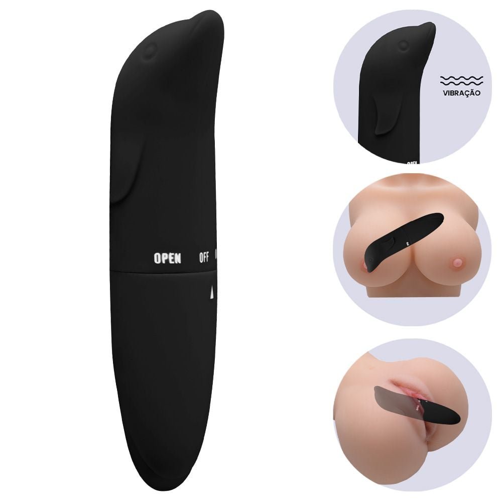 Vibrador Golfinho Toque Aveludado Vipmix