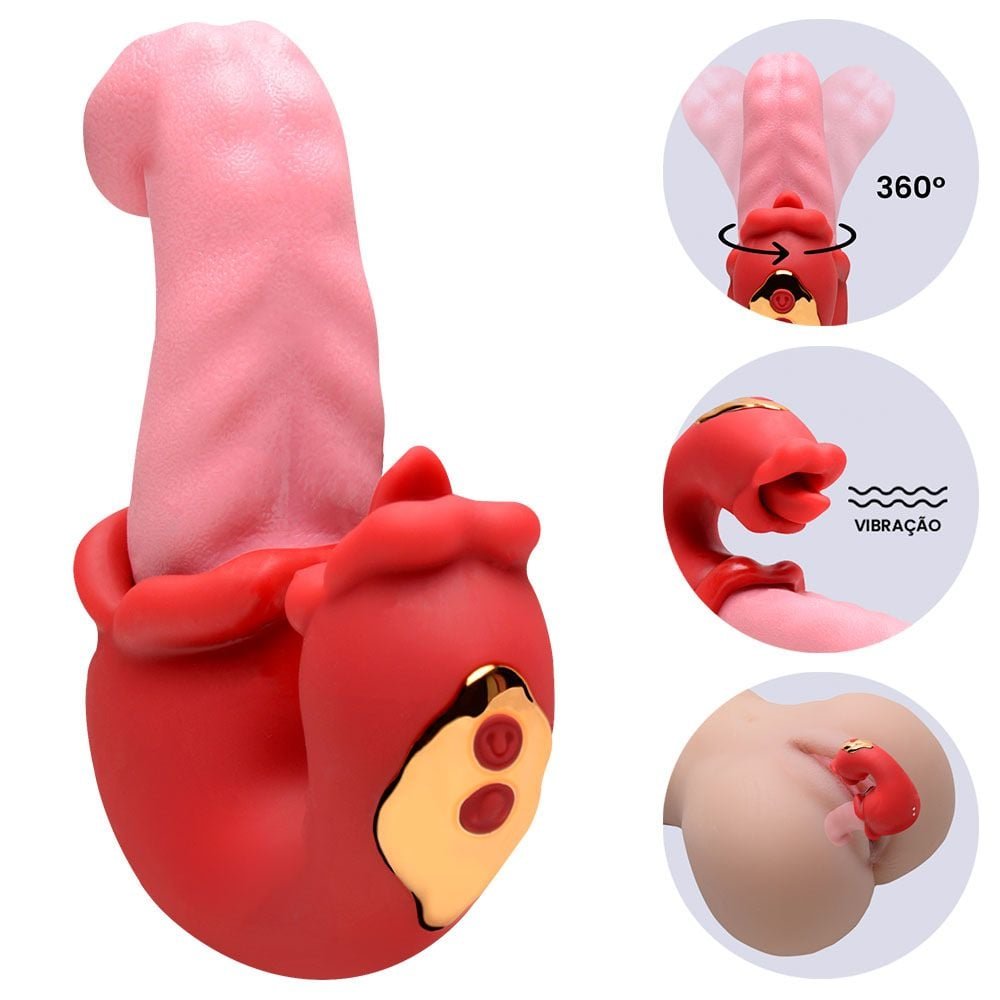 Vibrador Medusa's Kiss Língua Dupla 10 Modos Vipmix