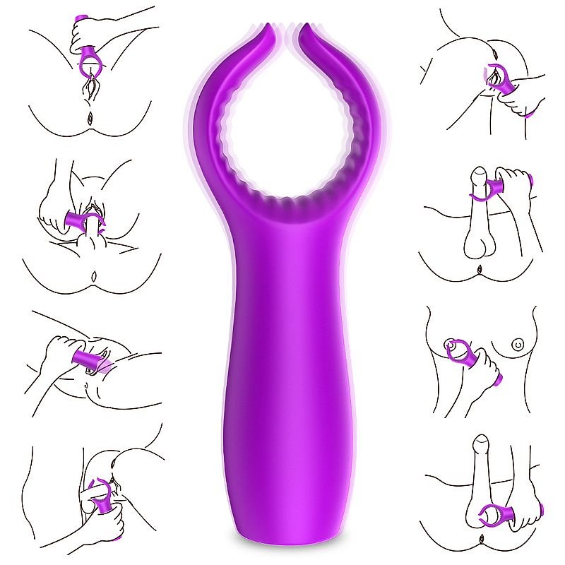 Vibrador Peniano e de Clitóris - Grant - S-hande - Roxo