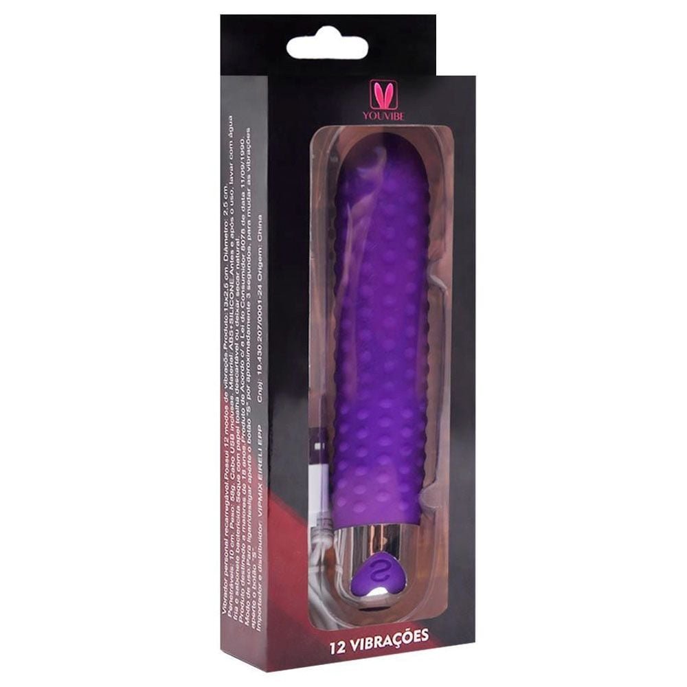 Vibrador Personal 12 Vibrações Texturizado Vipmix