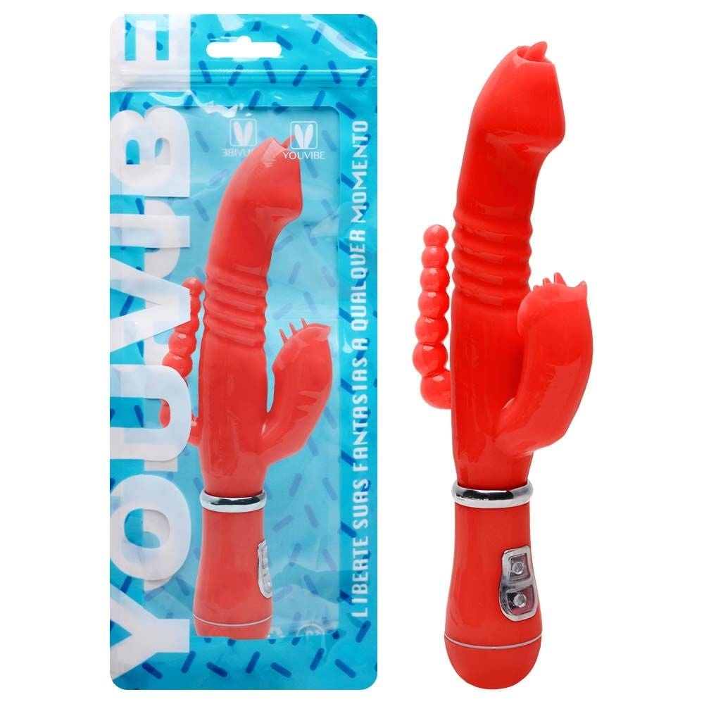 Vibrador Ponto G 12 Modos 3 Em 1 Youvibe Vipmix