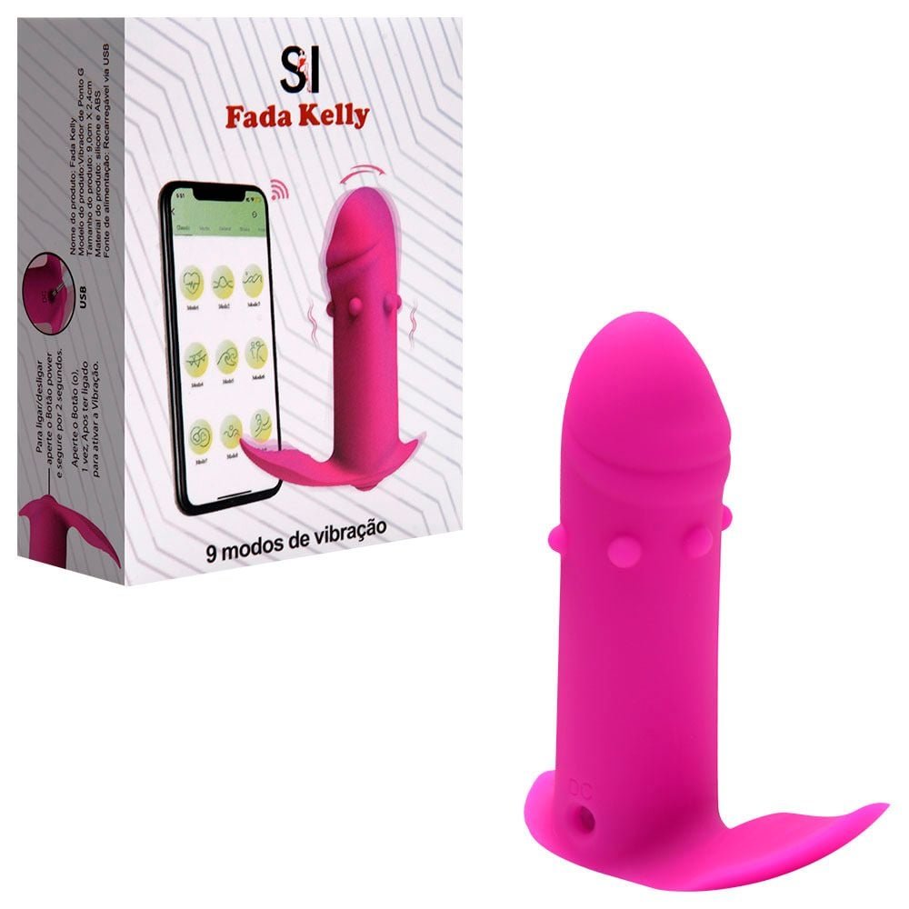 Vibrador Ponto G 9 Modos App Fada Kelly Sexy Import