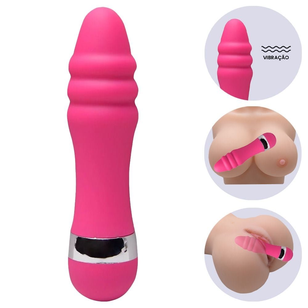 Vibrador Ponto G Aveludado 10,5 X 2,5cm Vipmix