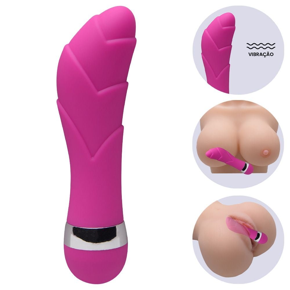 Vibrador Ponto G Aveludado 11,5 X 2,5cm Vipmix