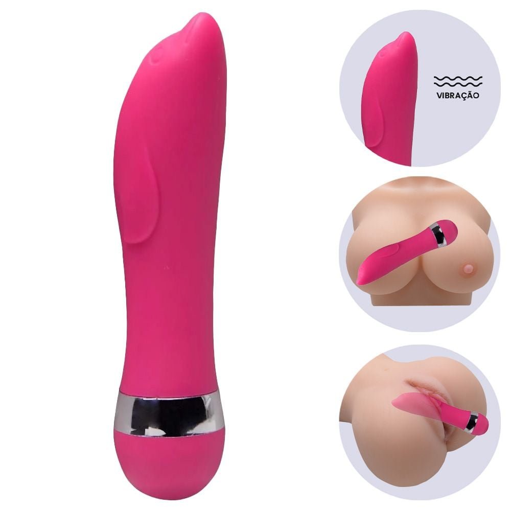 Vibrador Ponto G Aveludado Com 11,5 X 2,5cm Vipmix