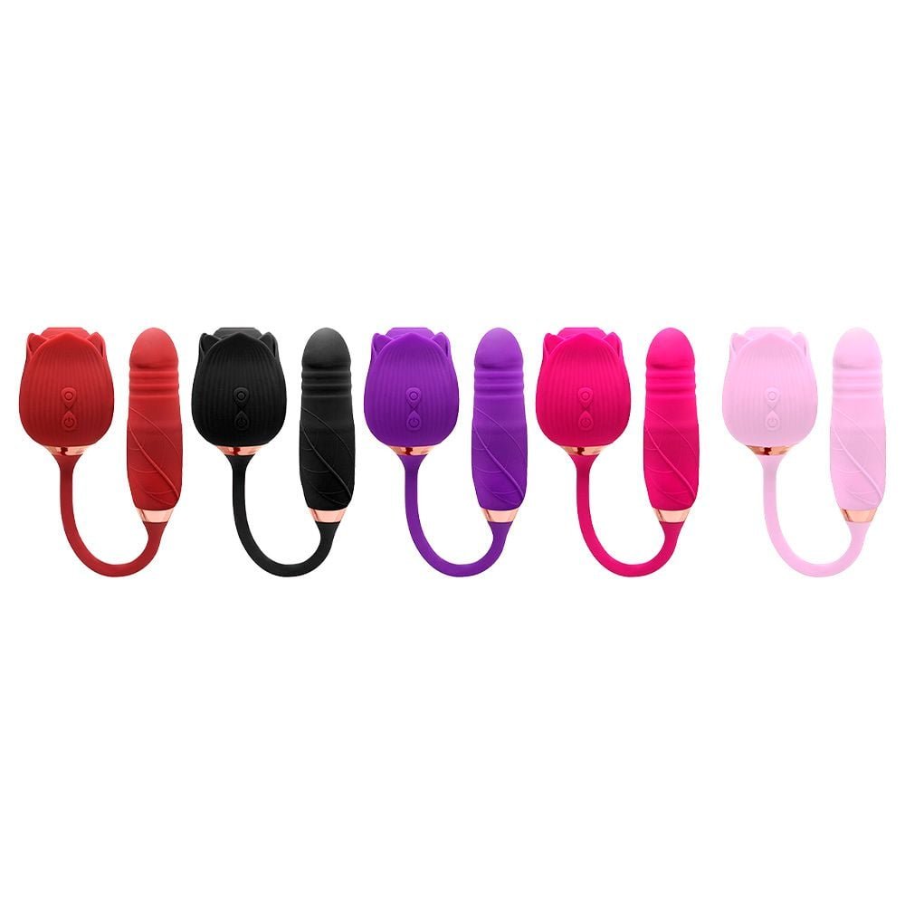 Vibrador Ponto G Clitóris Vai Vem Rosa Sexy Import