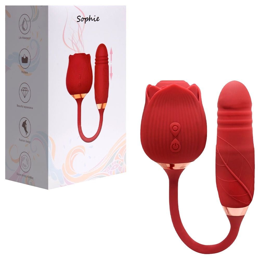 Vibrador Ponto G Clitóris Vai Vem Rosa Sexy Import