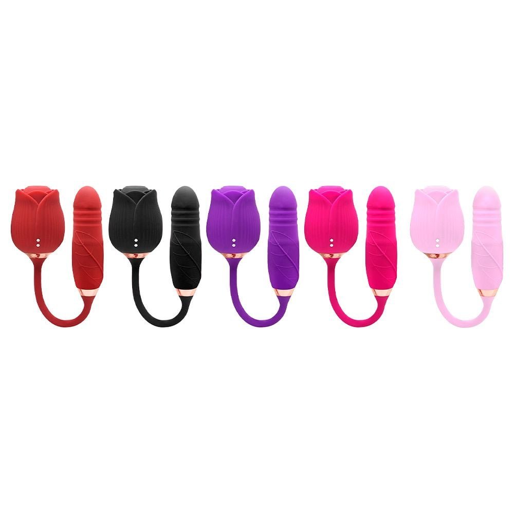 Vibrador Ponto G Clitóris Vai Vem Rosa Sexy Import