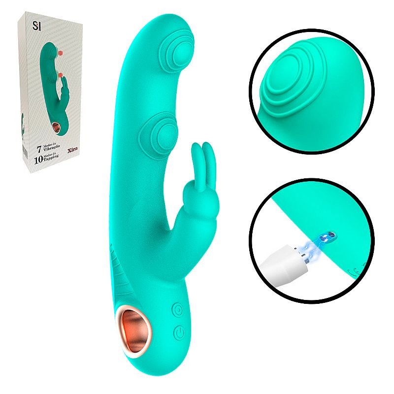 Vibrador Ponto G de Clitóris com 2 Tapping - Xira