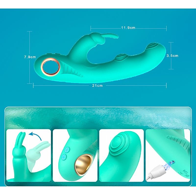 Vibrador Ponto G de Clitóris com 2 Tapping - Xira