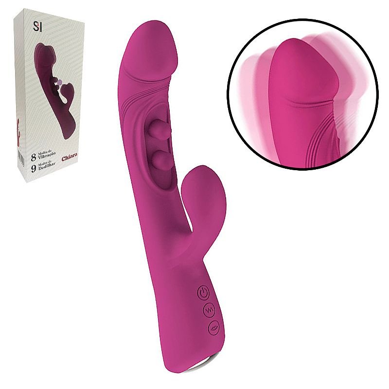 Vibrador Ponto G de Clitóris com Dedilhar - Chiara