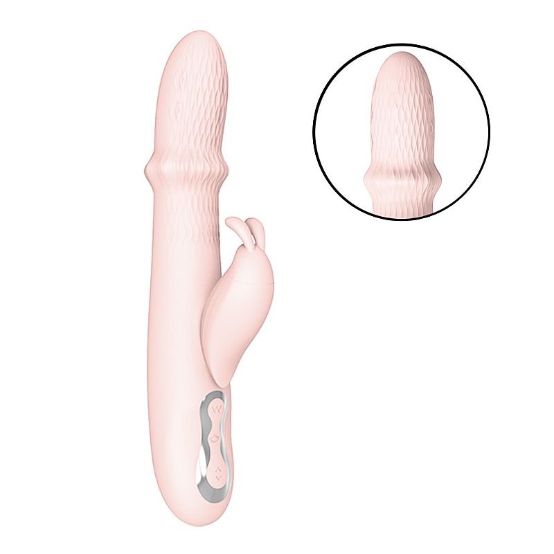 Vibrador Ponto G e clitóris com Vai e Vem de Anel