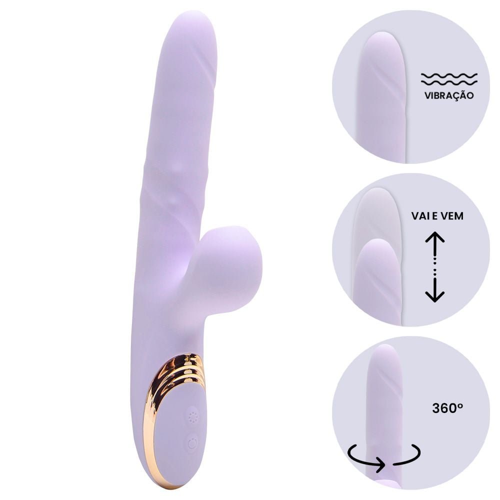 Vibrador Ponto G E Clitóris Vai Vem Anel Sexy Import