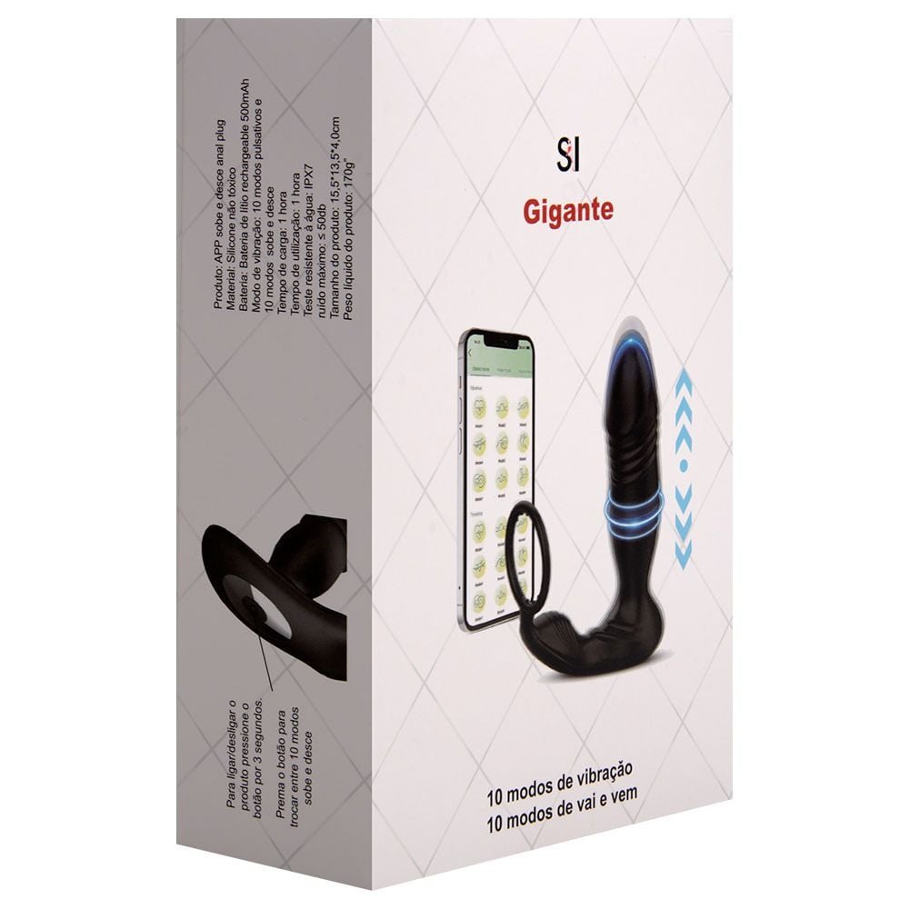 Vibrador Próstata Anel Vai Vem Via App Sexy Import