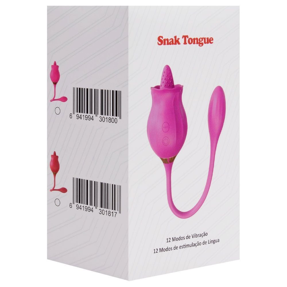 Vibrador Pulsação 12 Modos Snak Tongue Sexy Import
