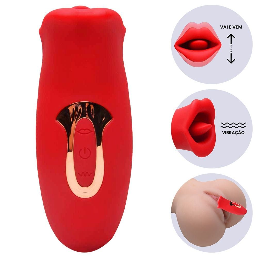 Vibrador Pulsação Boca Abre E Fecha Sexy Import