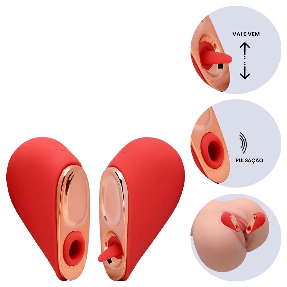 Vibrador Pulsação Língua Coração Sexy Import