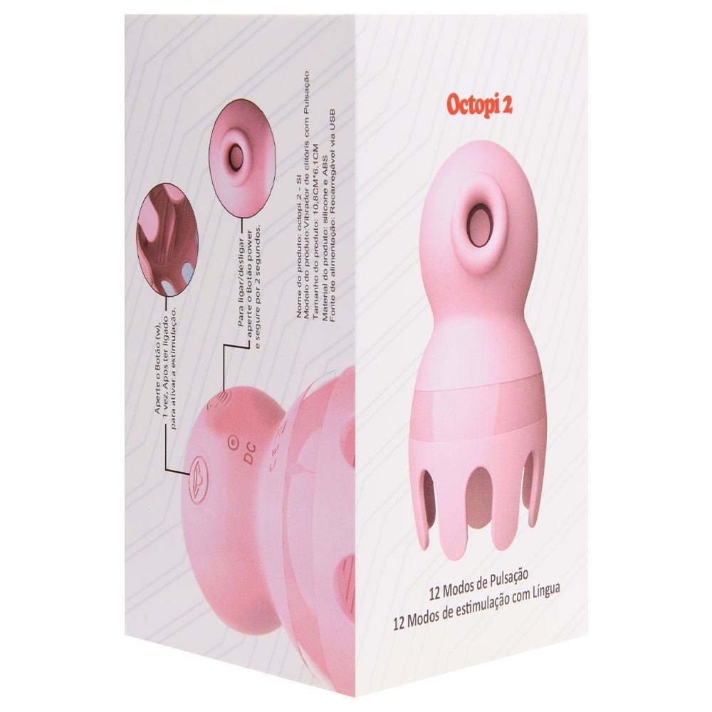 Vibrador Pulsação Língua Octopi 2 Sexy Import